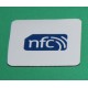 ANTI-METAL 35mm square white nfc stickers (PACK OF 2)